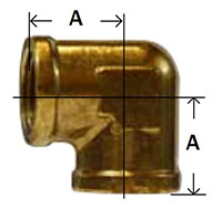 Brass 90 Degree Forged Female Elbow